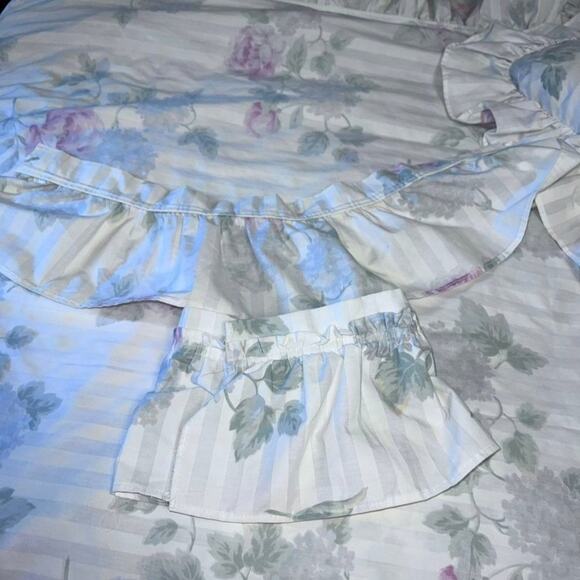 Vintage Spiegel Curtains Set of 2 + Tiebacks Romantic Shabby Chic Cottage Core - Picture 5 of 17